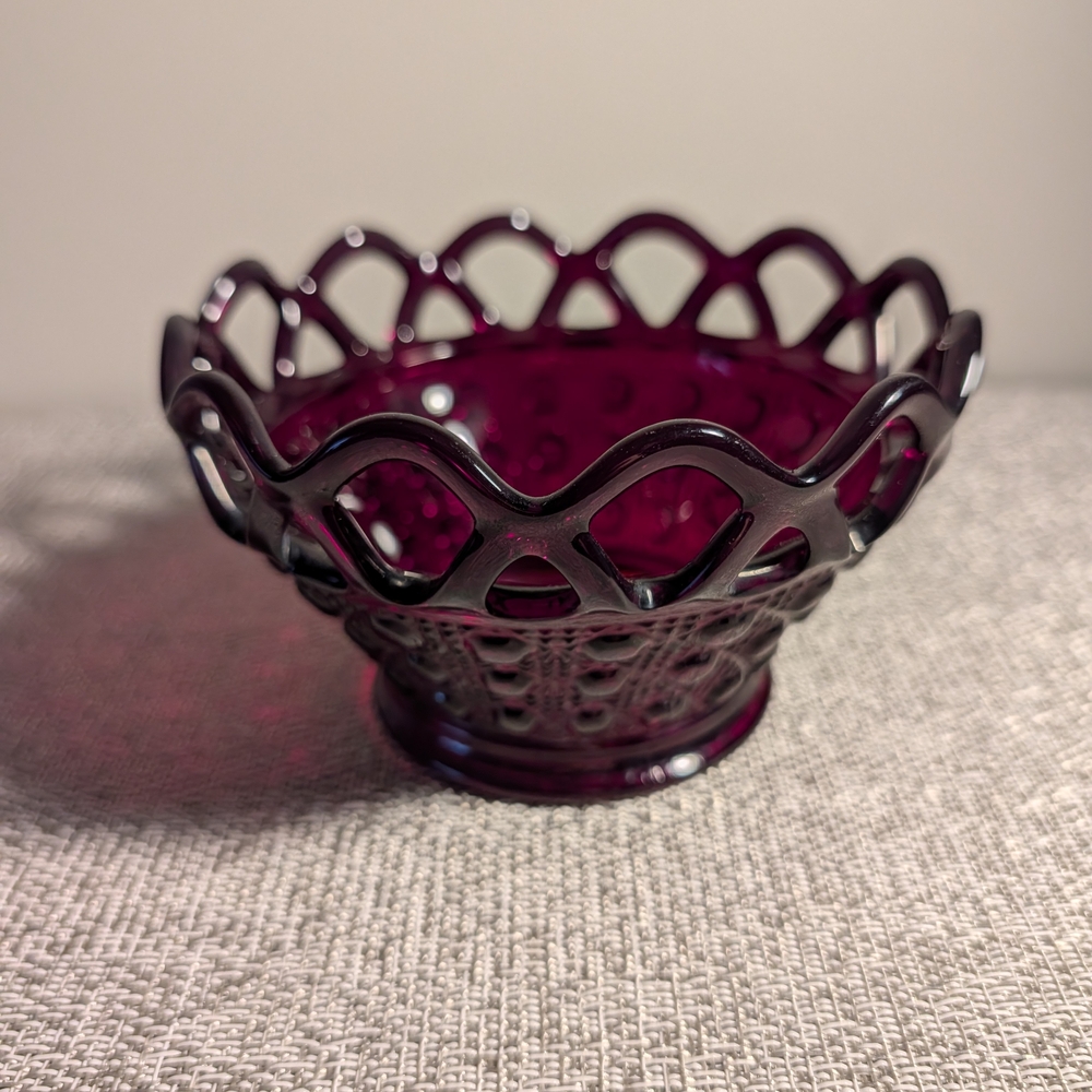 Vintage Imperial Red Glass Bowl